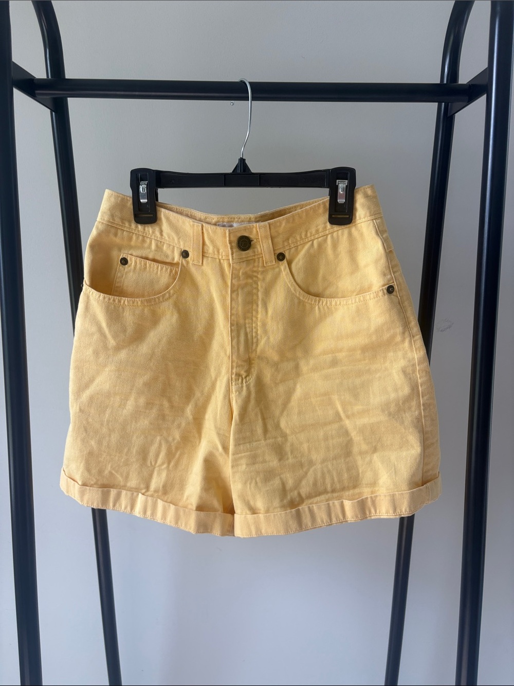 Talbots Vintage Yellow Denim High-Rise Mom SHort